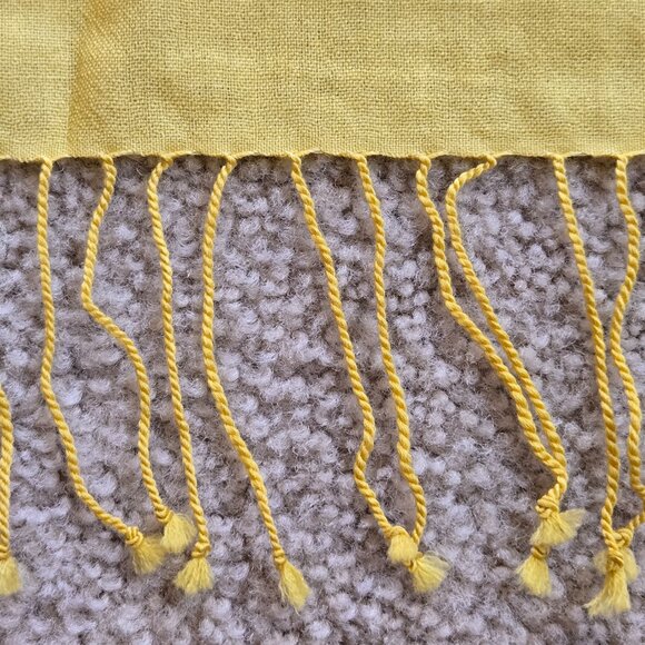 NWOT Banana Republic Yellow Ombre Lightweight Fringed Wool Scarf - Picture 3 of 7